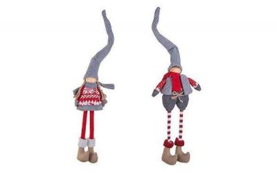 Nissemand og nissedame med lang hue