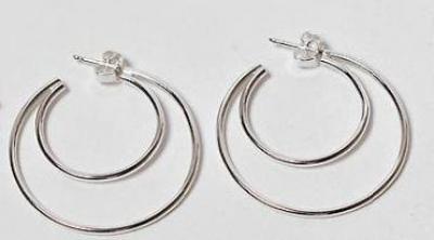 Flotte sølvøreringe