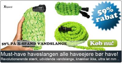 Fleksibel vandslange på 15 meter