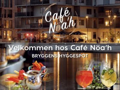 Frit valg på café på havnekajen