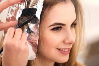 Dameklip med helfarve, olaplex, vask og føn
