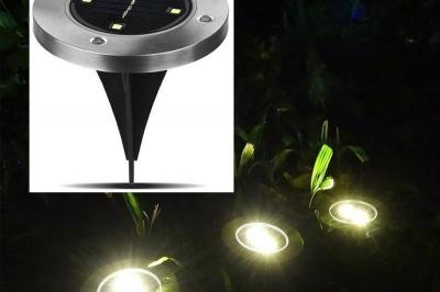 4-pakke LED-solcellespot til haven