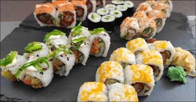 40 stk. sushi - nok til 2 
