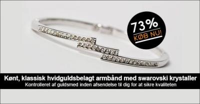 Hvidguldsbelagt armbånd