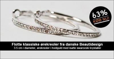 Ørekreoler belagt med hvidguld